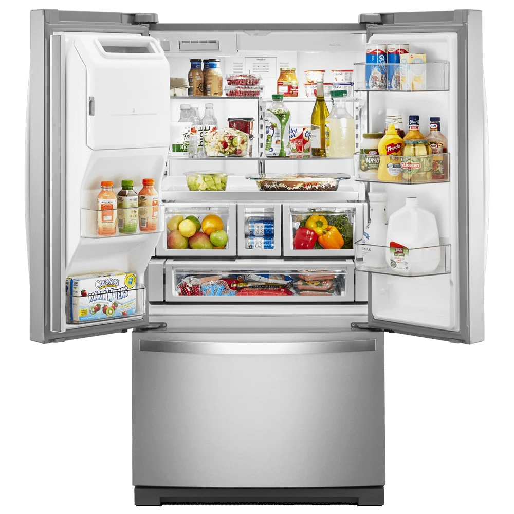 Whirlpool WRF757SDHZ 27 Cu. Ft. Stainless Steel Wide French Door Refrigerator - UZIS Sports
