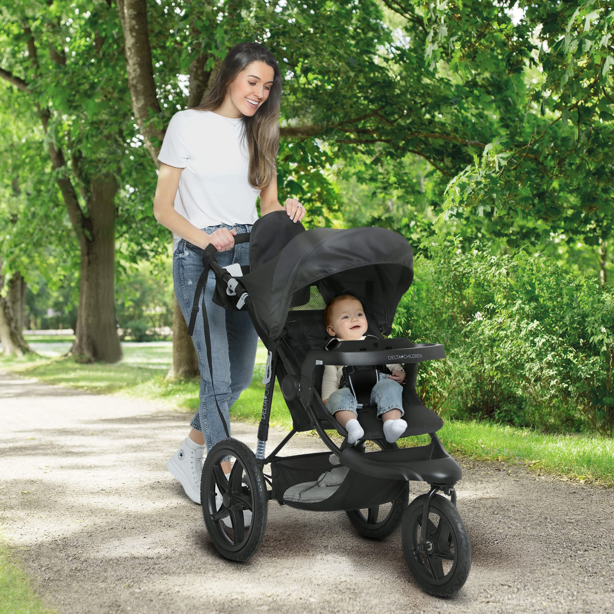 Delta Children Apollo Jogging Stroller with Large Canopy - UZIS Sports