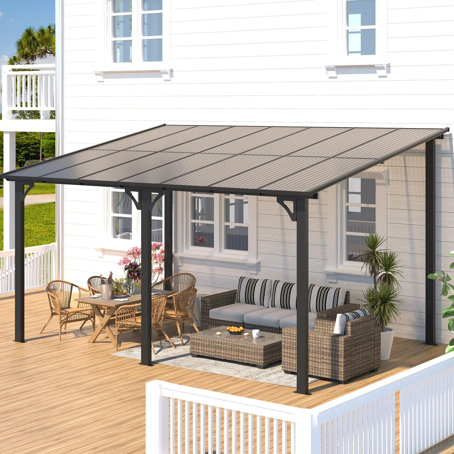 AECOJOY 14' x 10' Gazebo for Patio with Roof - UZIS Sports