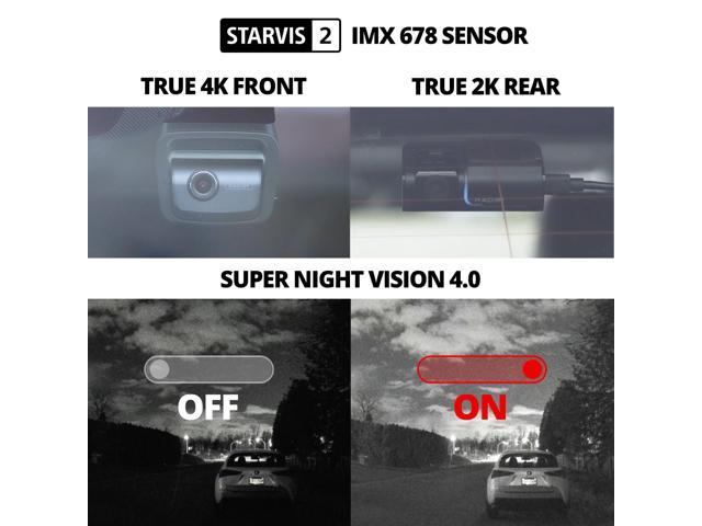 Thinkware U3000 4K UHD Dual-Channel Dash Cam - Sony STARVIS 2, Front & Rear Cameras, Built-in Radar & GPS, 5GHz Wi-Fi - UZIS Sports