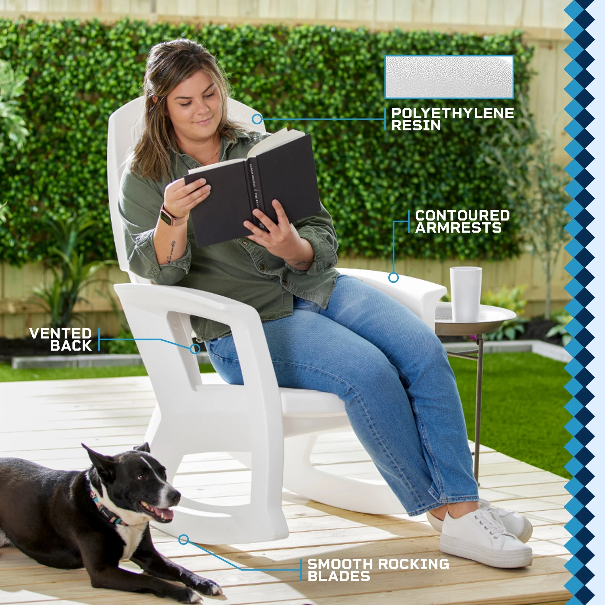 Semco Rockaway Plastic Rocking Chair - UZIS Sports
