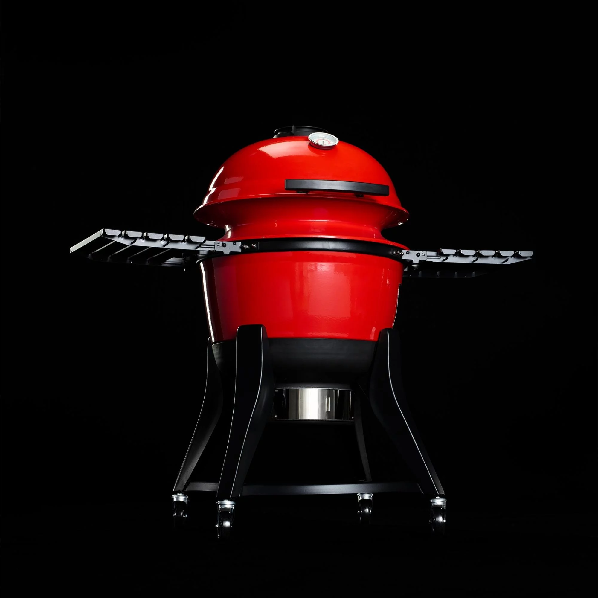 Kamado Joe Kettle Joe 22 in. Charcoal Grill in Red with Hinged Lid, Cart, and Side Shelves - UZIS Sports