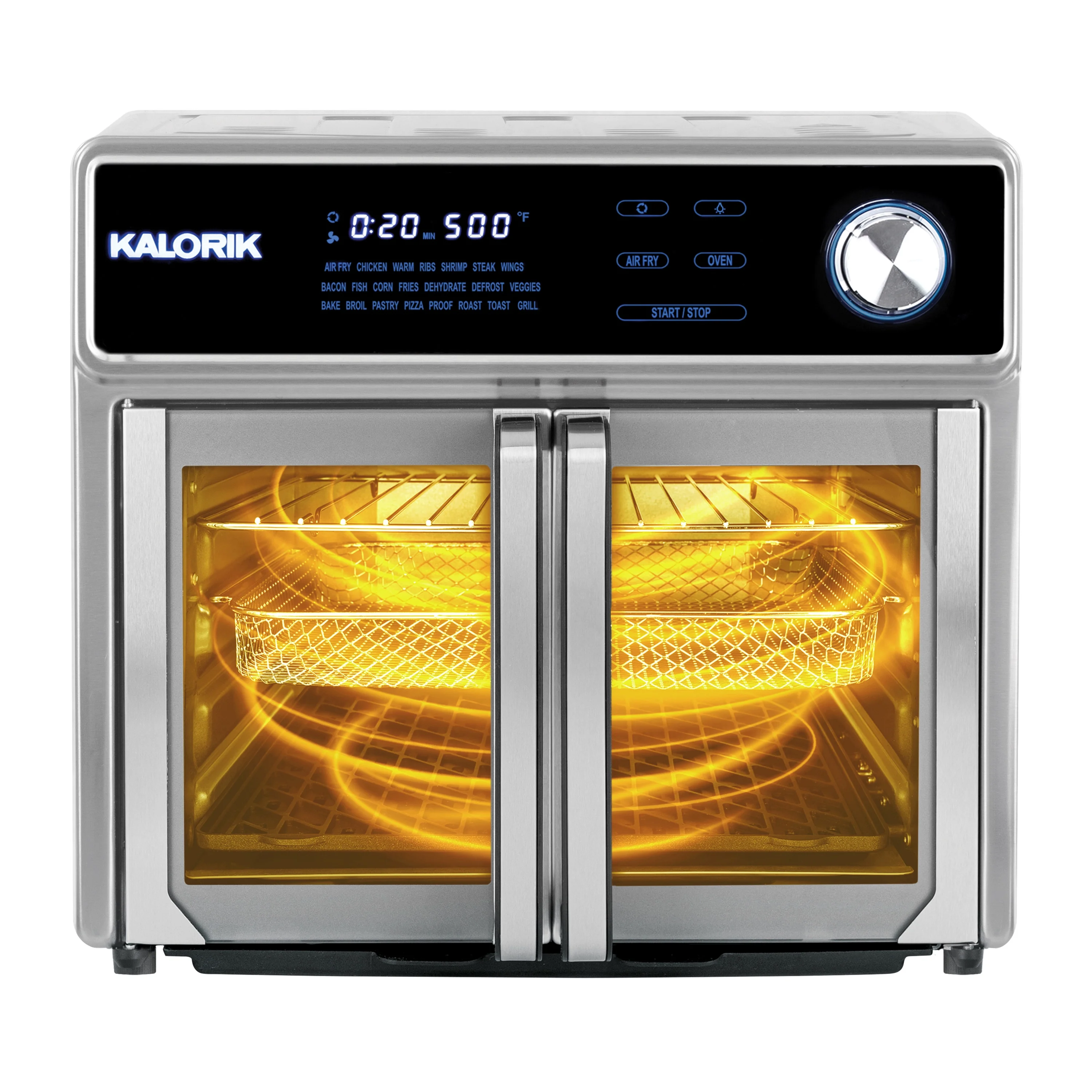 Kalorik Maxx® 26 Qt Digital Air Fryer Oven Grill, Stainless Steel - UZIS Sports