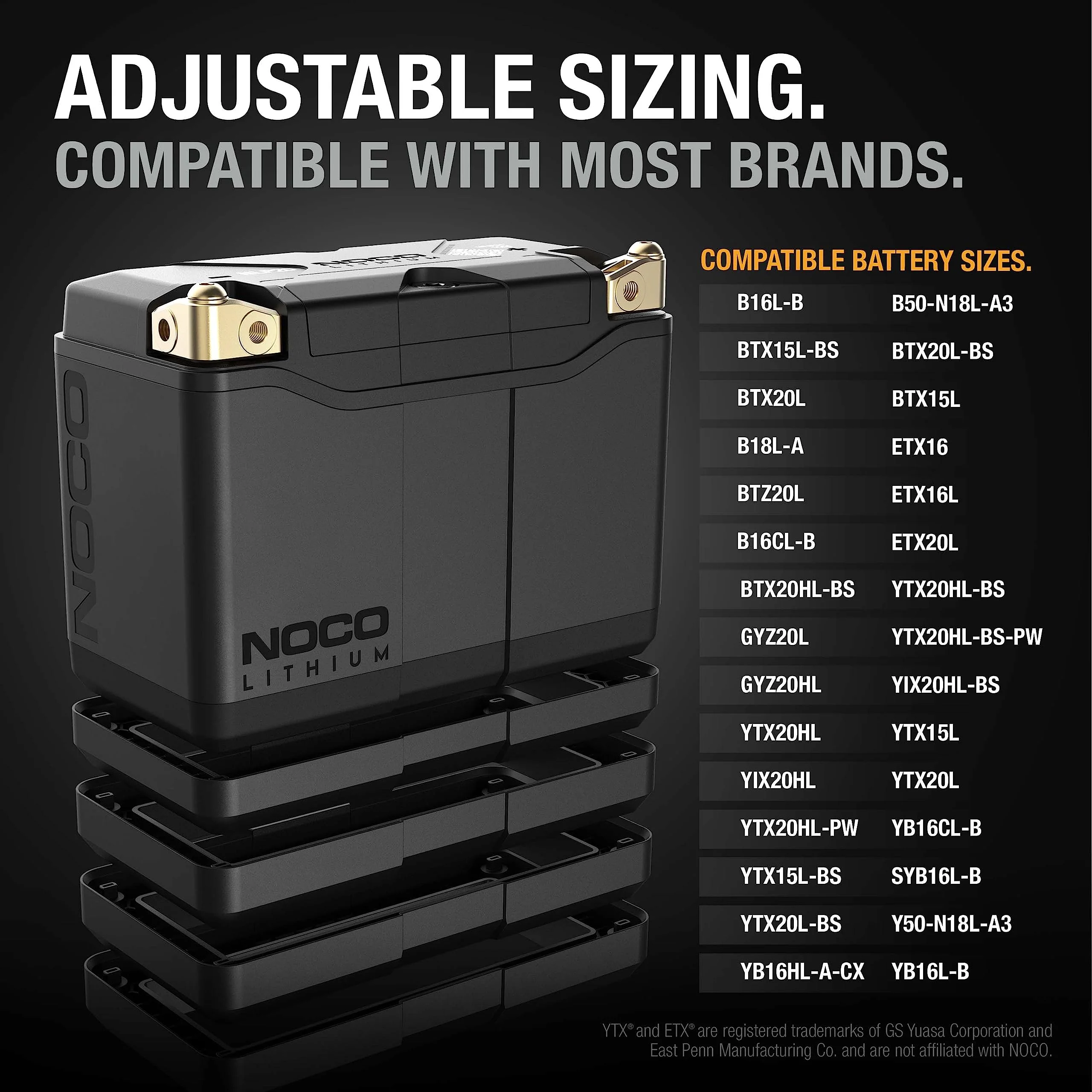 NOCO Lithium NLP20, 600A Lithium LiFePO4 Motorcycle Battery - UZIS Sports