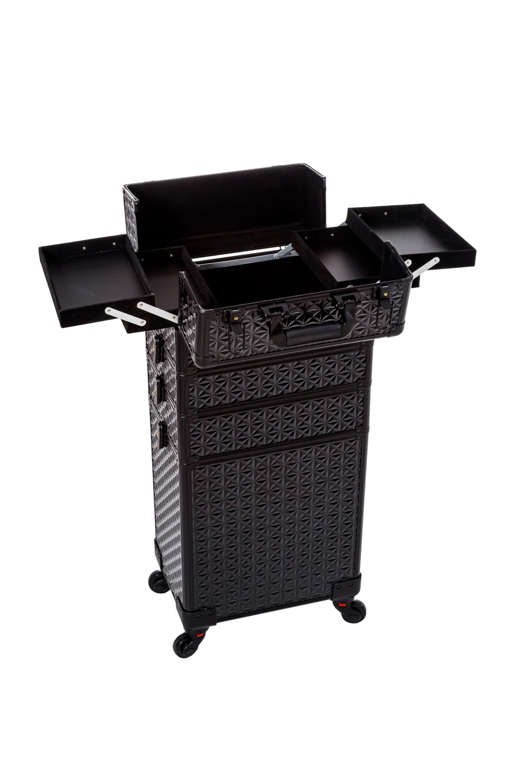 AROUS 5 in 1 Professional Makeup Train Case with 360° Swivel Wheels - UZIS Sports