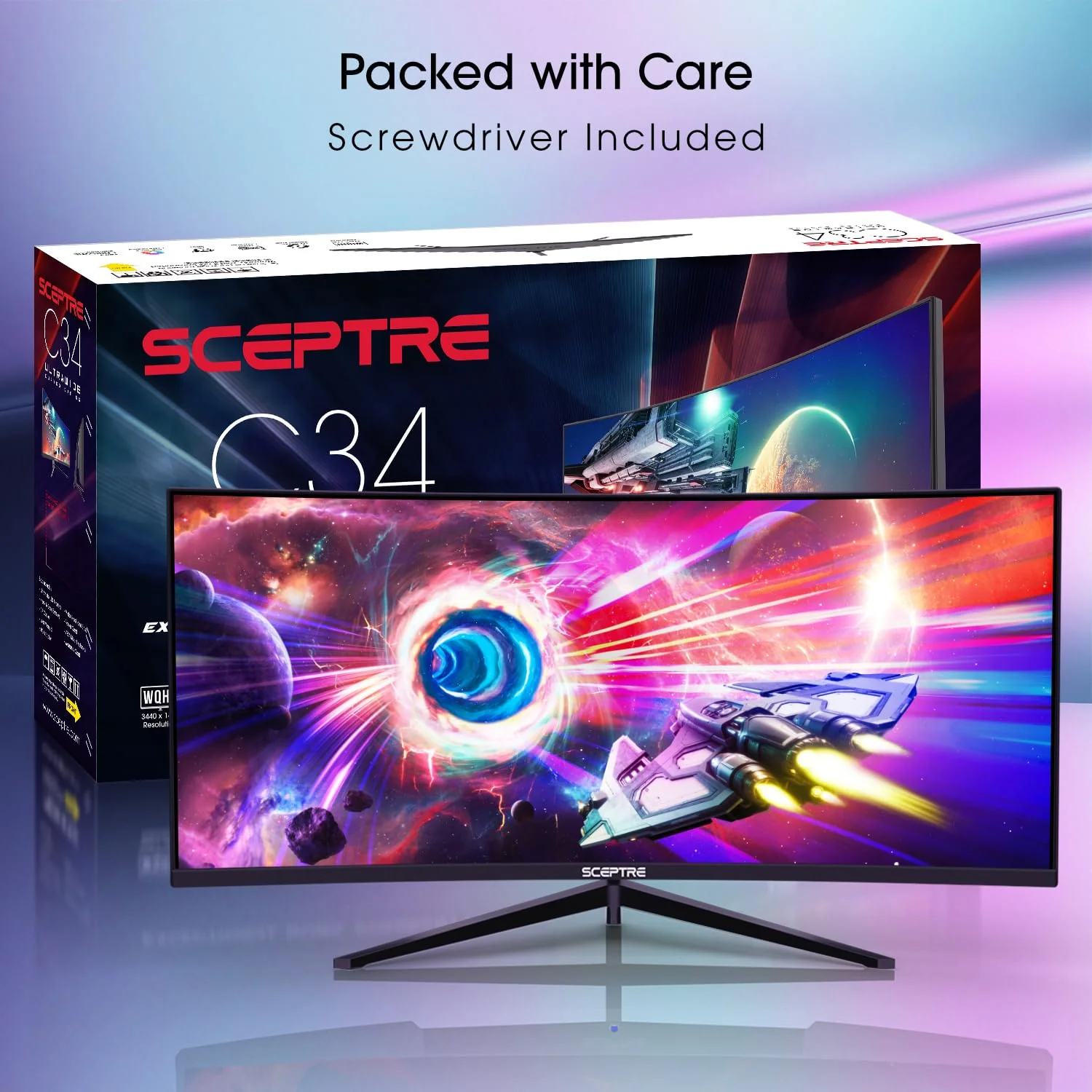 Sceptre 34 Inch 165Hz Curved Ultrawide WQHD Monitor - UZIS Sports