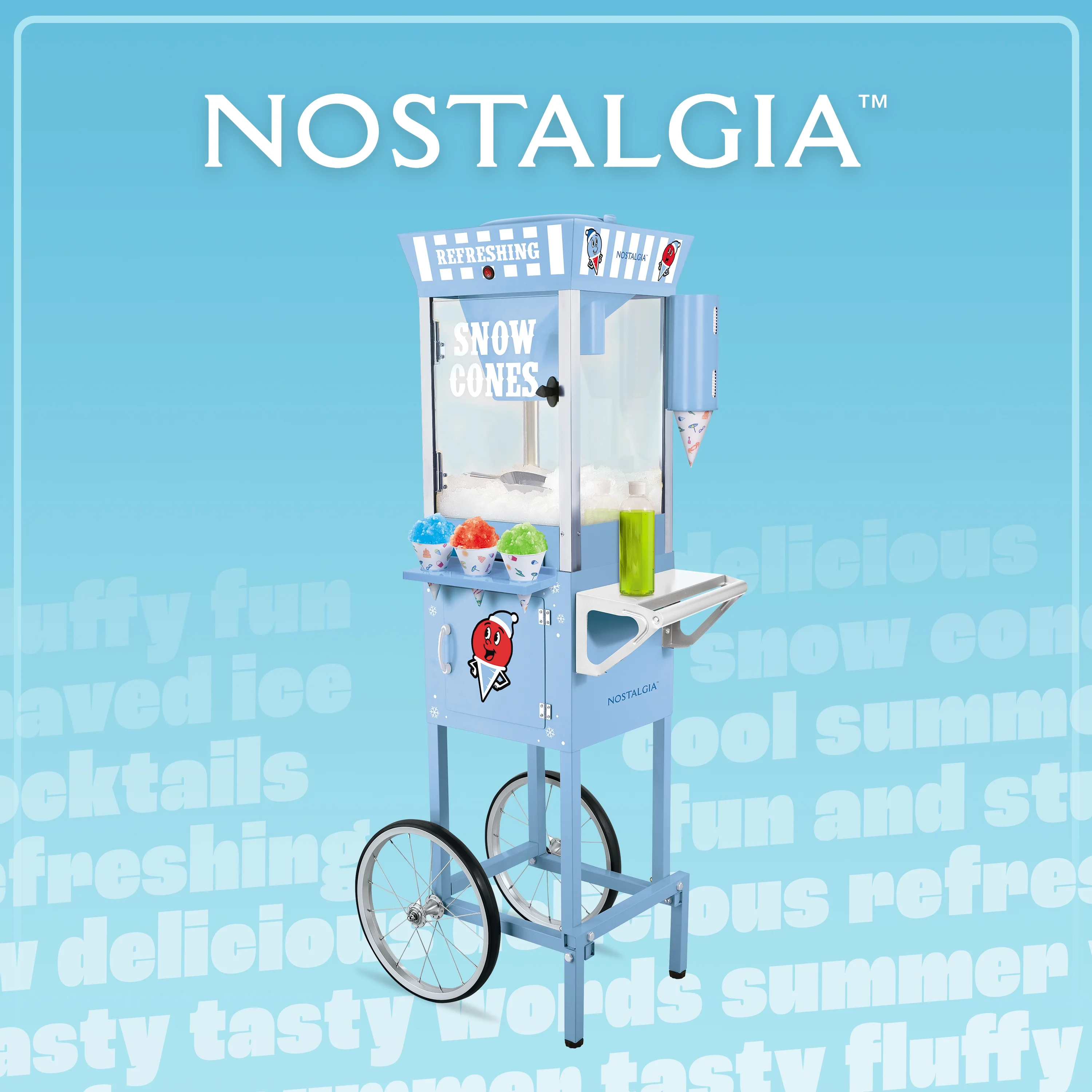 Nostalgia  54 in. Old Fashioned Snow Cone Cart - UZIS Sports