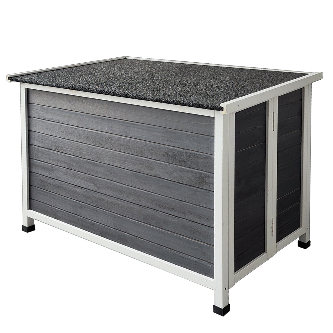 Outdoor Dog House, Large Wooden Waterproof Dog Cage, Windproof Warm Dog Kennel Easy to Assemble - UZIS Sports