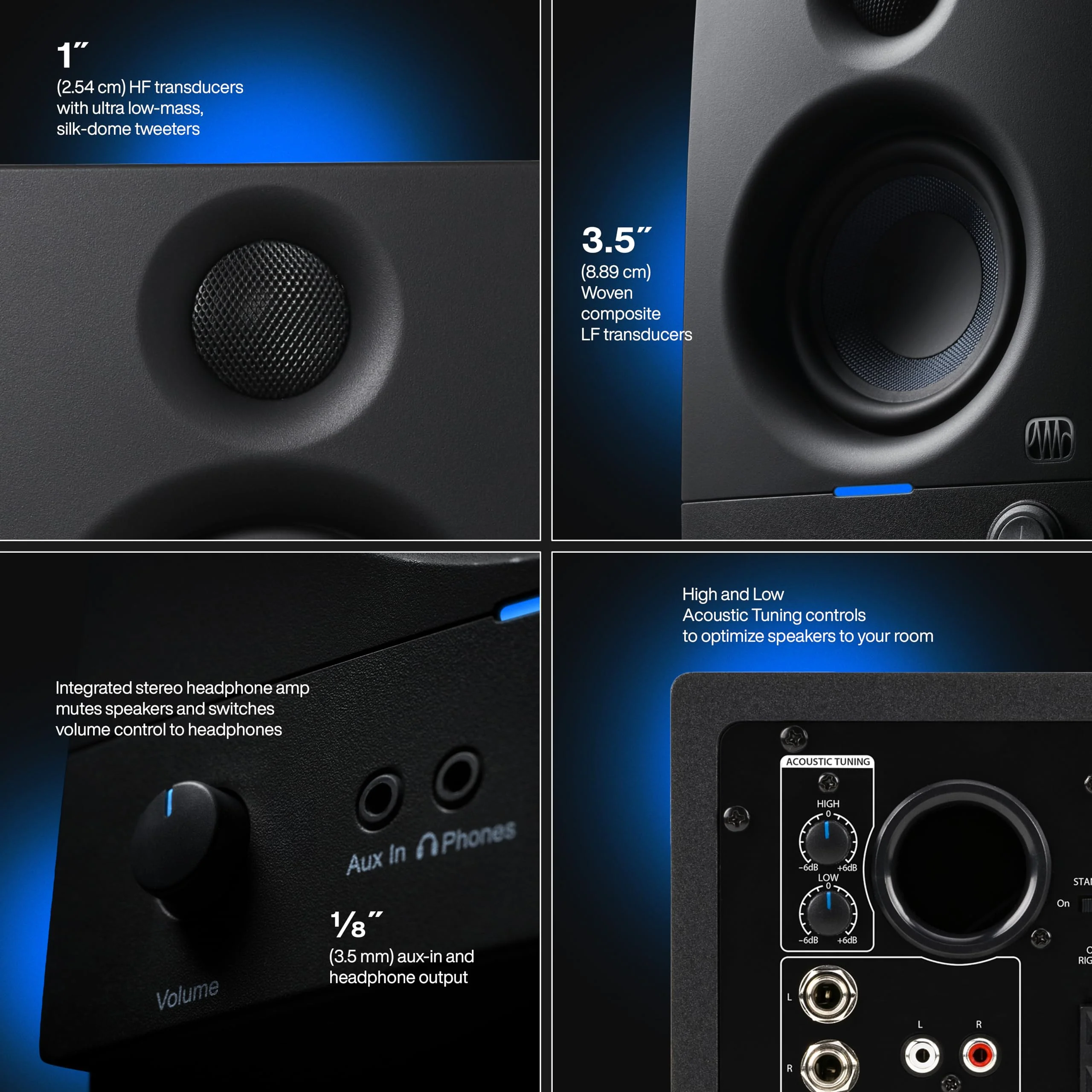 PreSonus Powered Eris 3.5 Studio Monitors - UZIS Sports