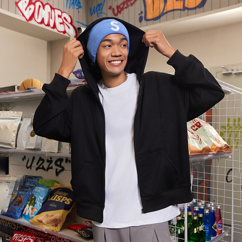 UZIS Endless Series Athletic Hoodie - Full-Zip Loose Fit Basketball Outerwear - UZIS Sports