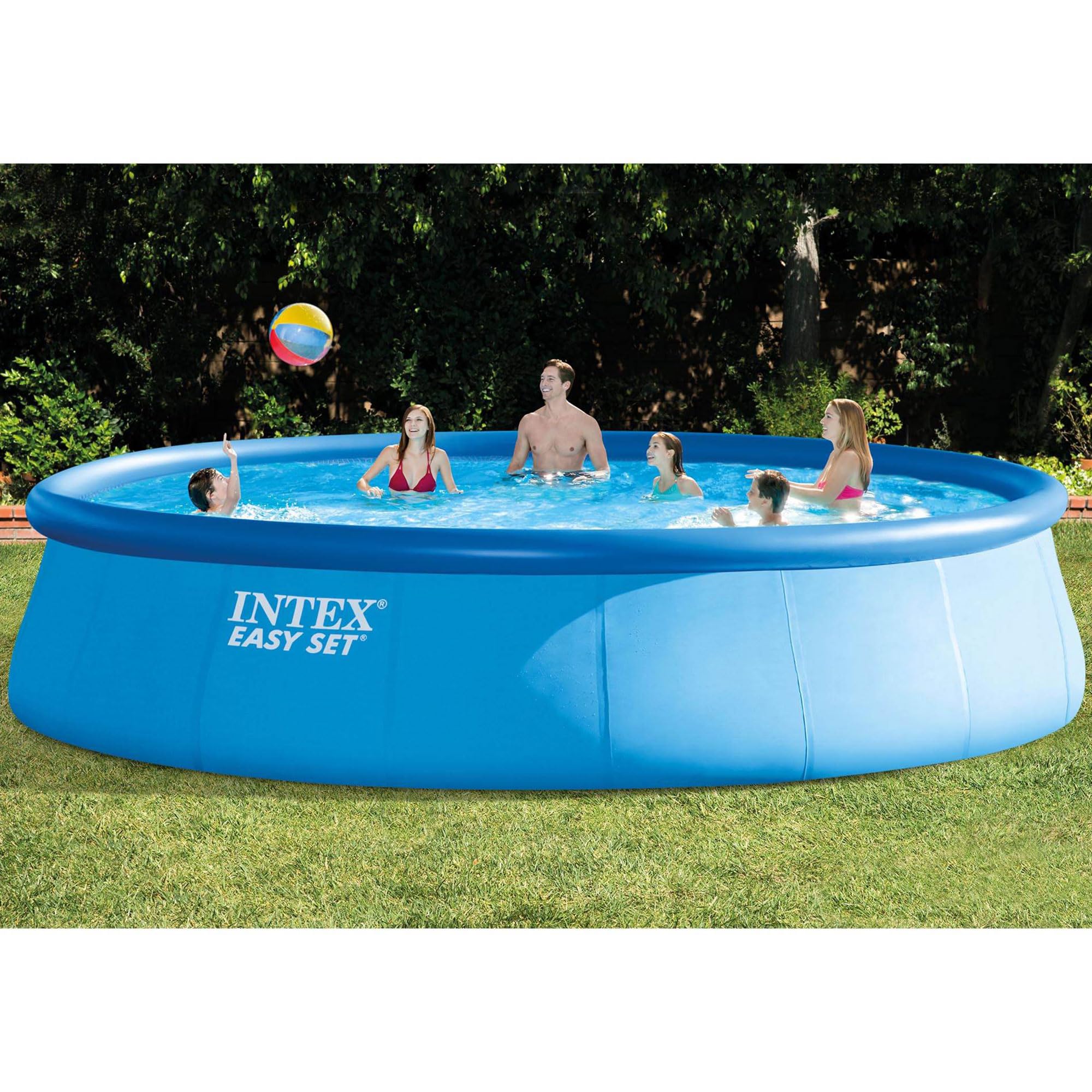 Intex 18 Feet x 48 Inch Inflatable Above Ground Swimming Pool Set - UZIS Sports
