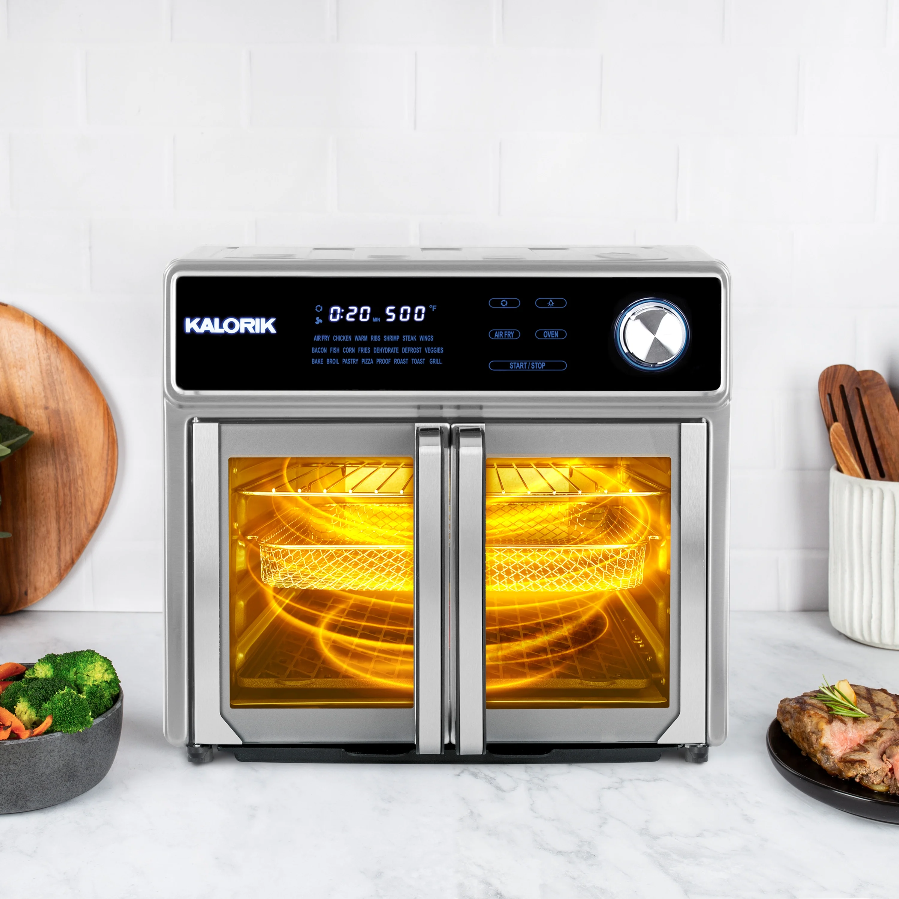 Kalorik Maxx® 26 Qt Digital Air Fryer Oven Grill, Stainless Steel - UZIS Sports