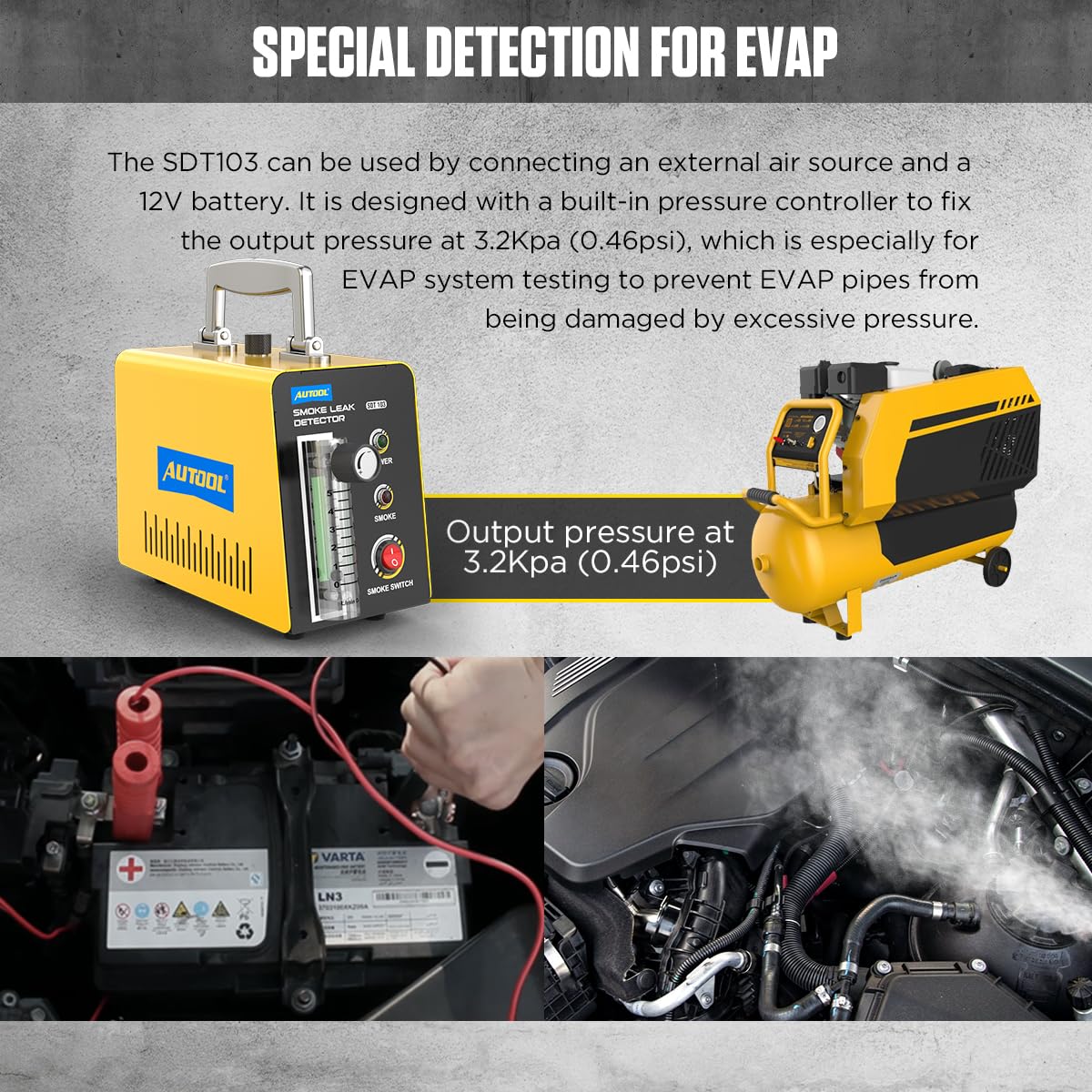 AUTOOL Smoke Machine Automotive Leak Detector - UZIS Sports
