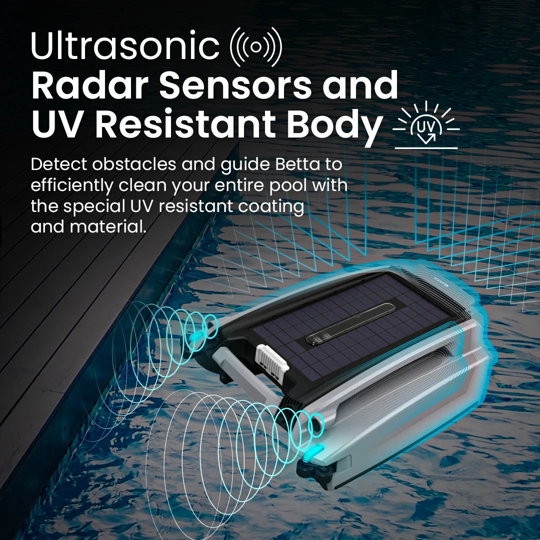 Betta SE Plus - Solar Powered Smart Robotic Pool Skimmer - UZIS Sports