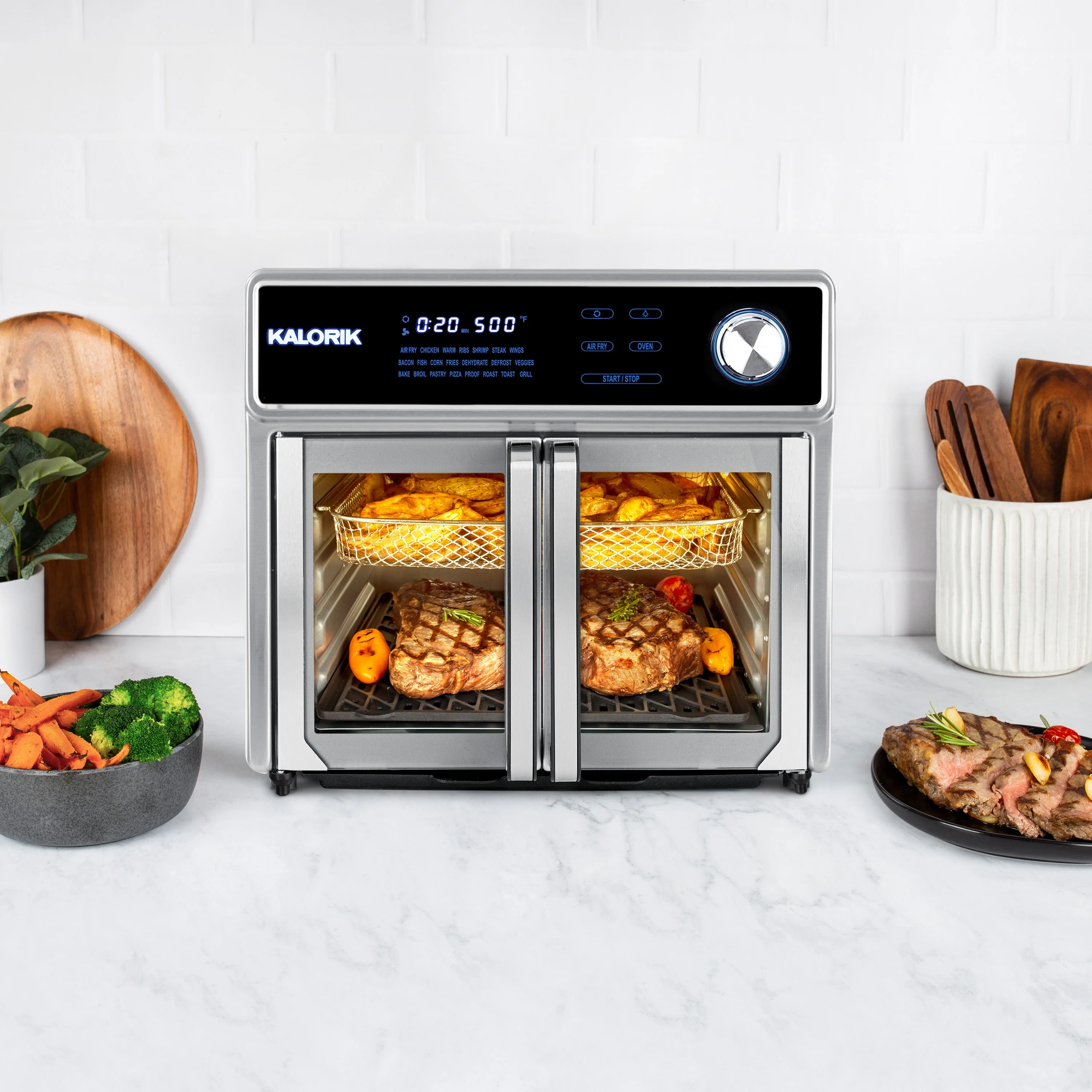 Kalorik Maxx® 26 Qt Digital Air Fryer Oven Grill, Stainless Steel - UZIS Sports