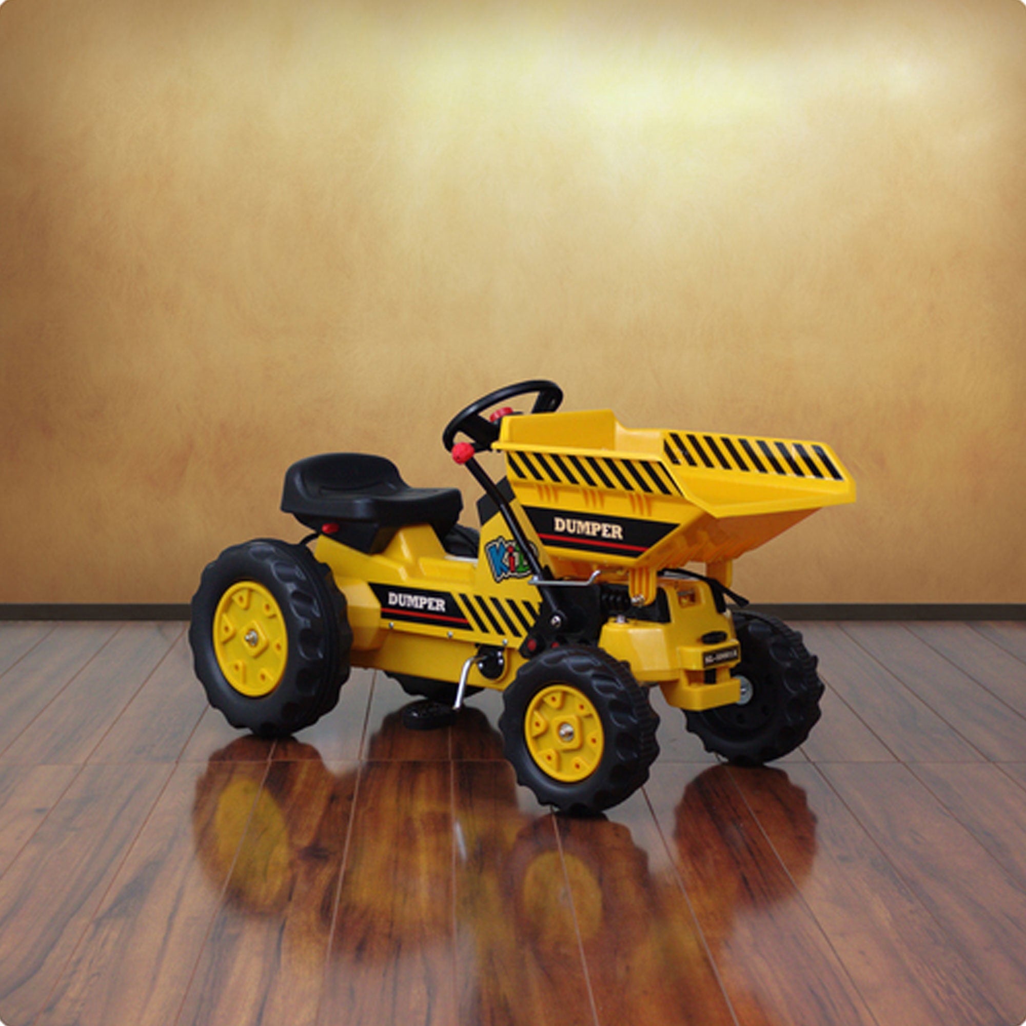 Kalee Kids Pedal Tractor with Dump Bucket Pedal Riding Toy Yellow - UZIS Sports