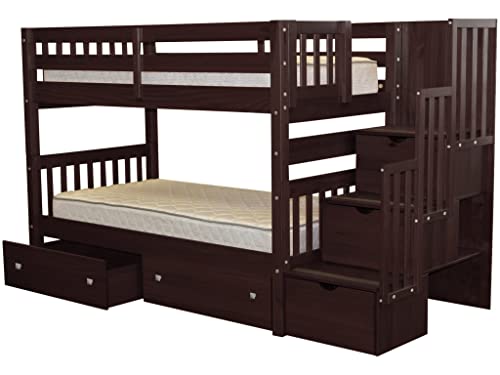 Bedz King Stairway Bunk Beds - UZIS Sports