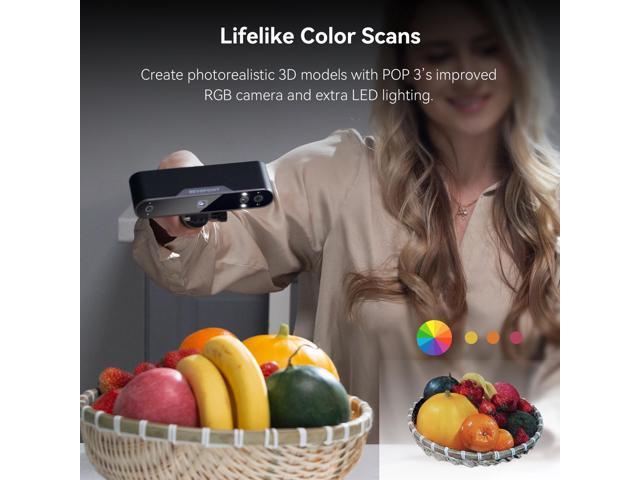 Revopoint MIRACO Standalone 3D Scanner - 0.02mm Precision, Full-Color Handheld Imaging, 5000mAh Battery for 3D Printing - UZIS Sports