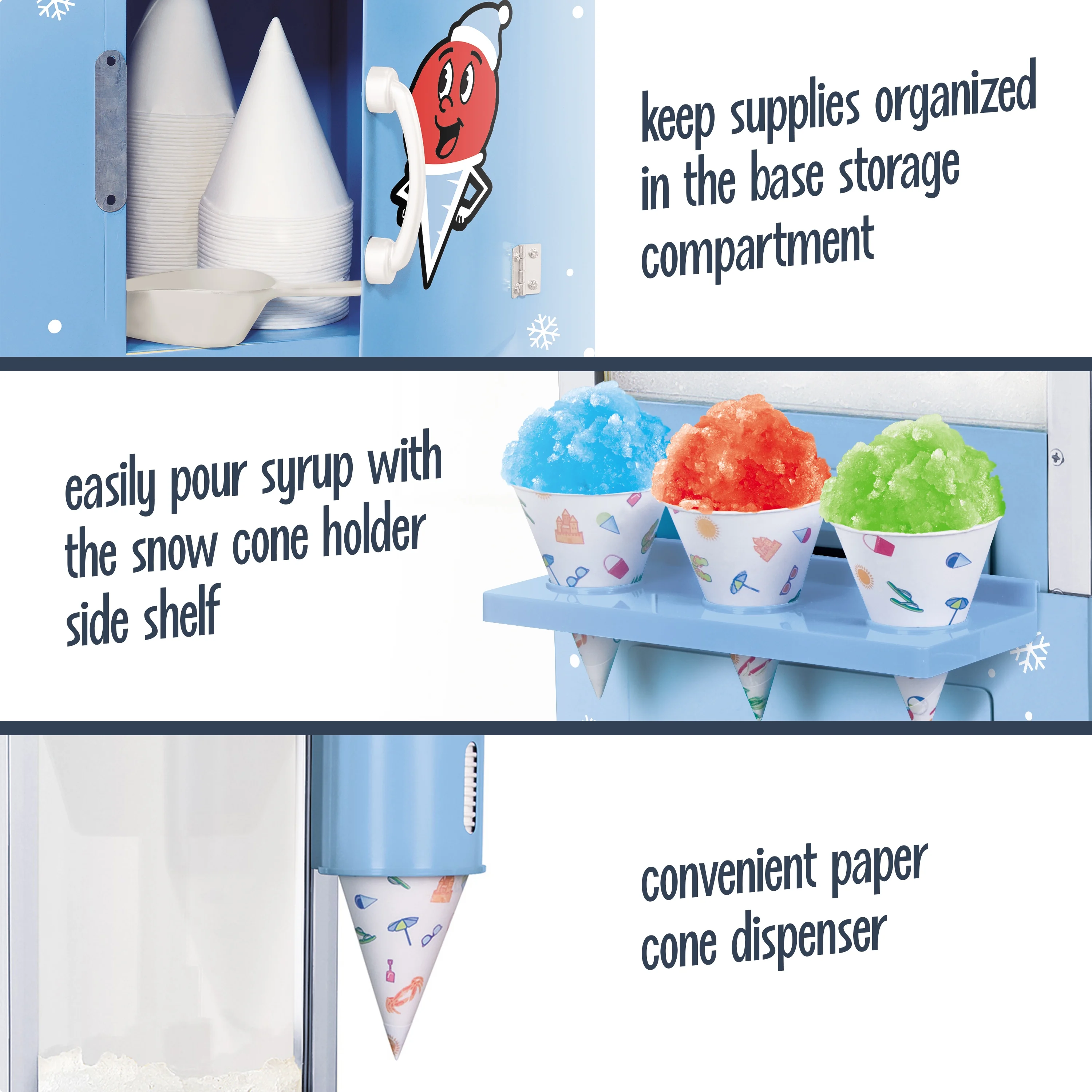 Nostalgia  54 in. Old Fashioned Snow Cone Cart - UZIS Sports