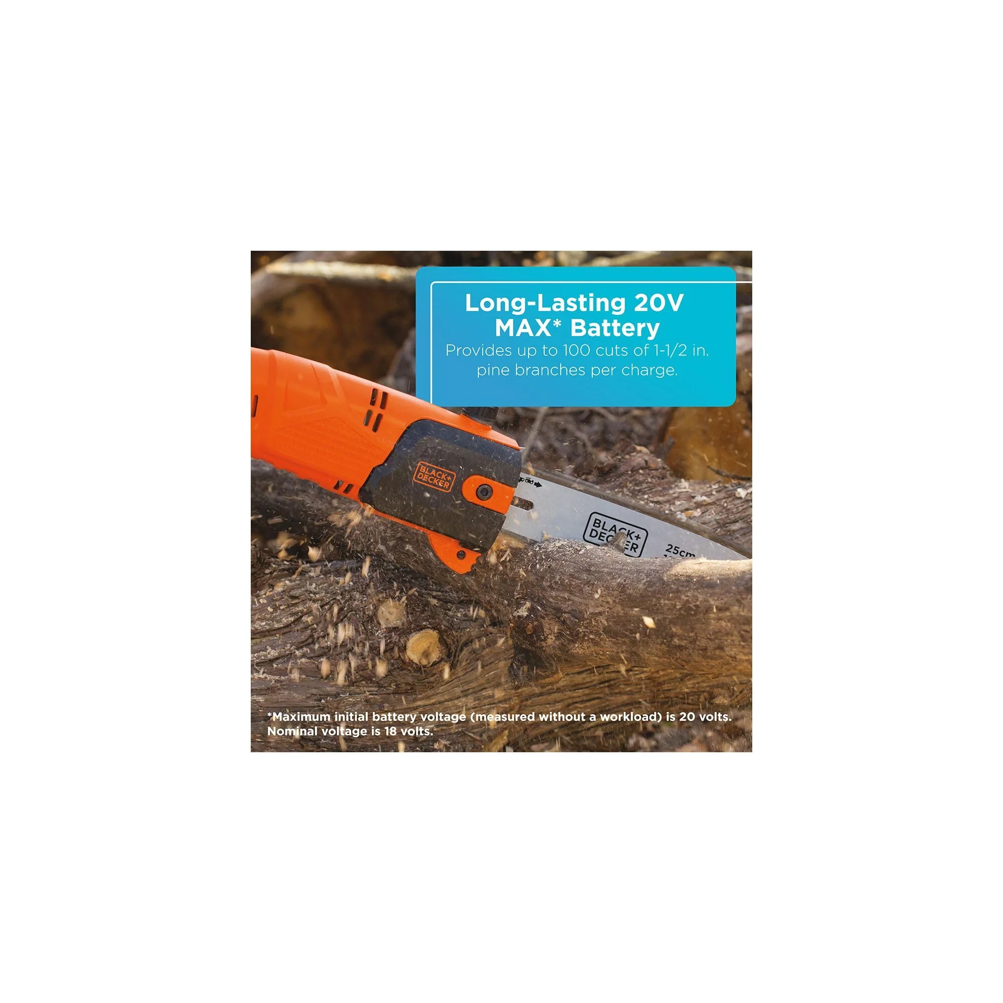 BLACK+DECKER Cordless 8 Inch 20V Max Pole Saw - UZIS Sports
