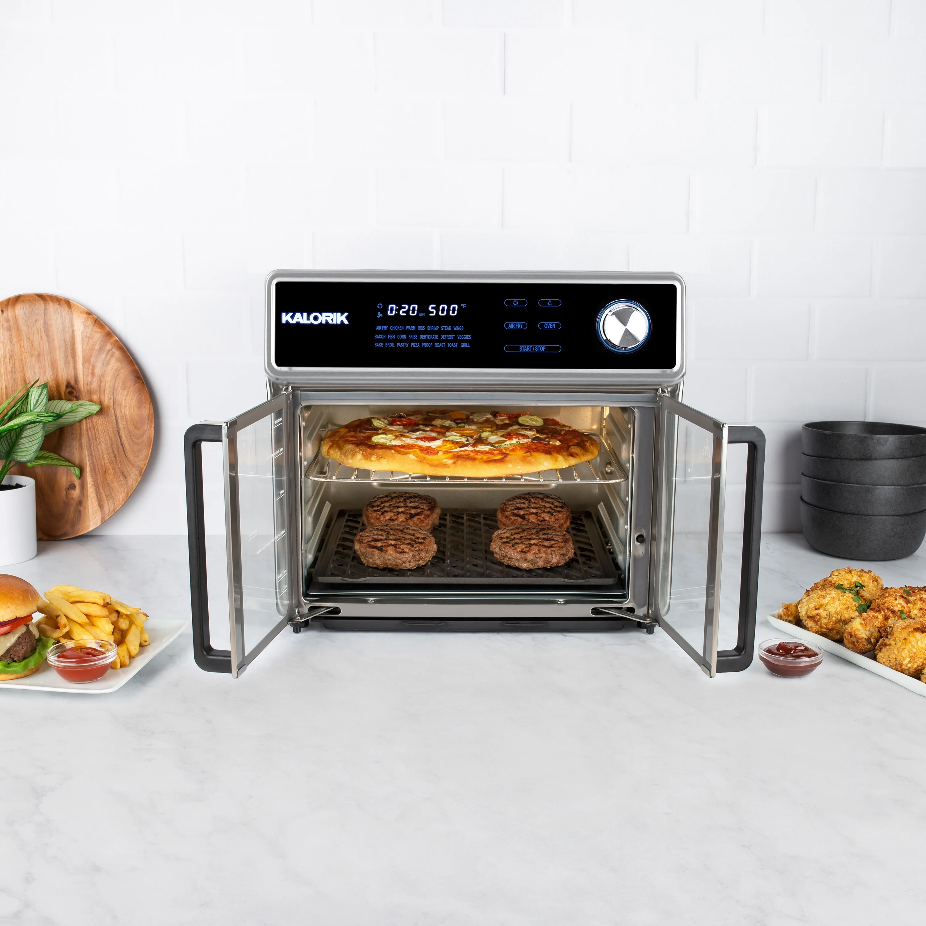 Kalorik Maxx® 26 Qt Digital Air Fryer Oven Grill, Stainless Steel - UZIS Sports
