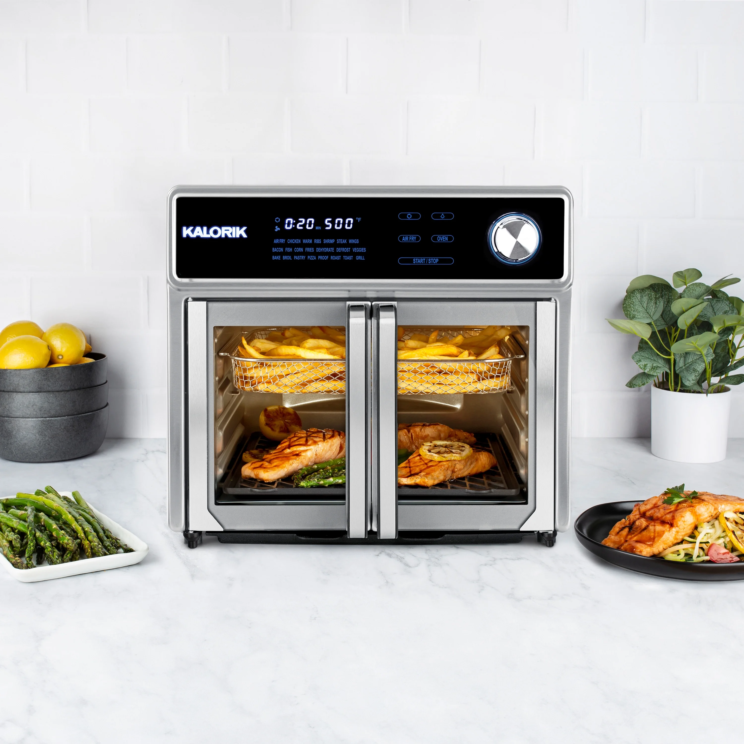 Kalorik Maxx® 26 Qt Digital Air Fryer Oven Grill, Stainless Steel - UZIS Sports