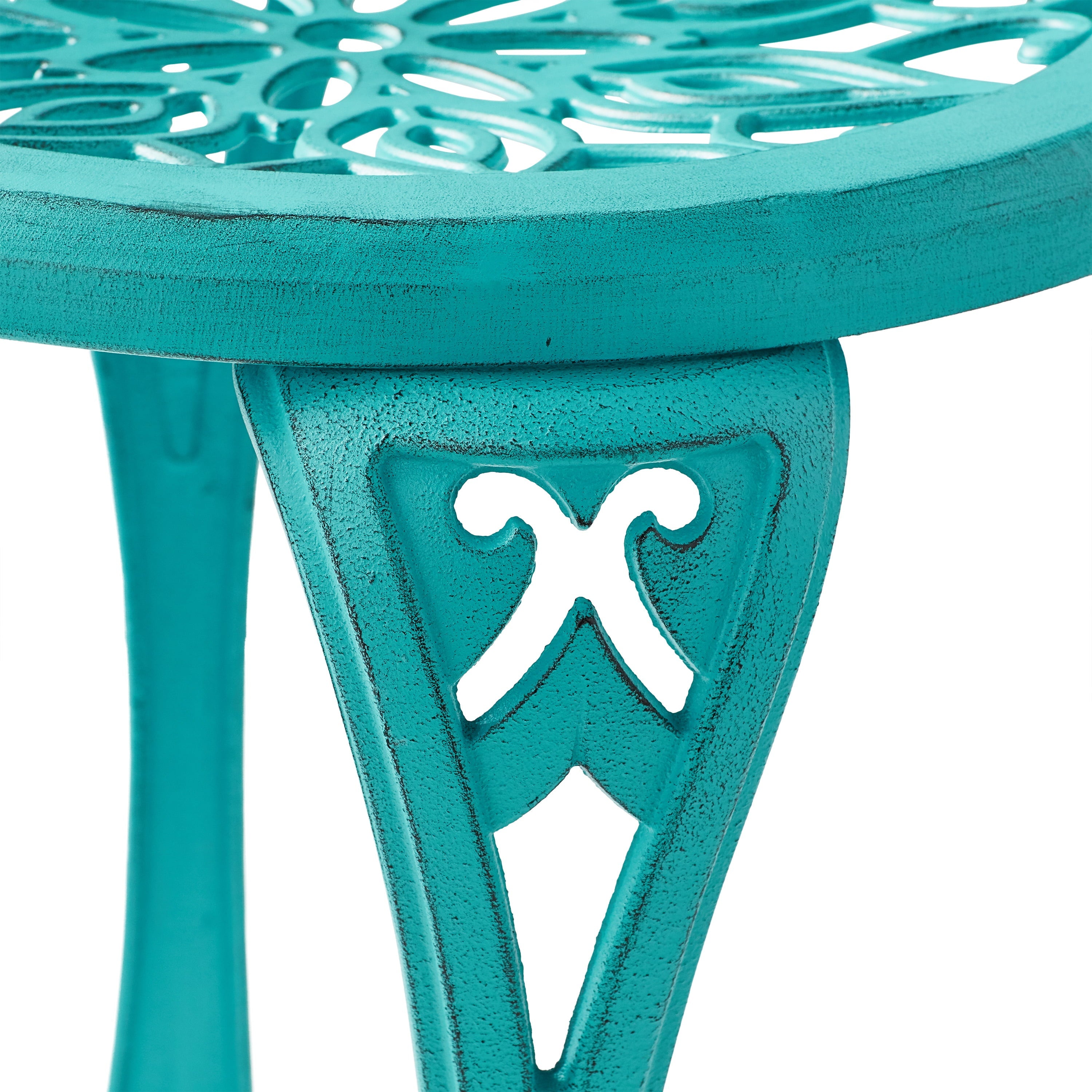 The Pioneer Woman Goldie 3-Piece Cast Aluminum Garden Bistro Set, Teal - UZIS Sports