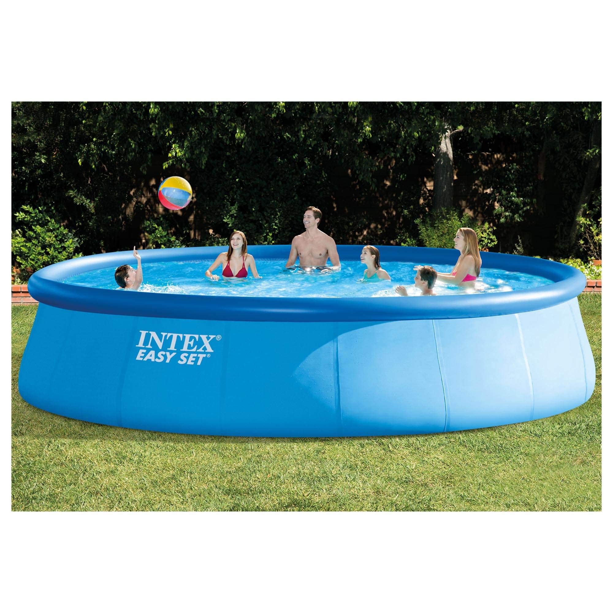 Intex 18 Feet x 48 Inch Inflatable Above Ground Swimming Pool Set - UZIS Sports