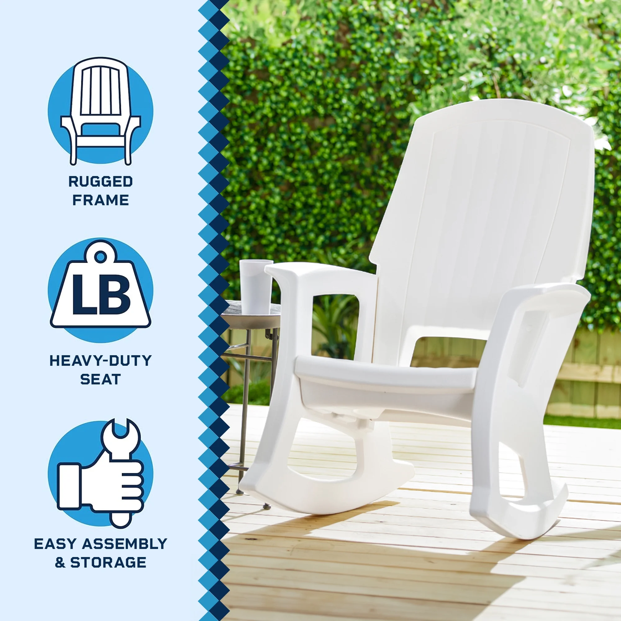Semco Rockaway Plastic Rocking Chair - UZIS Sports