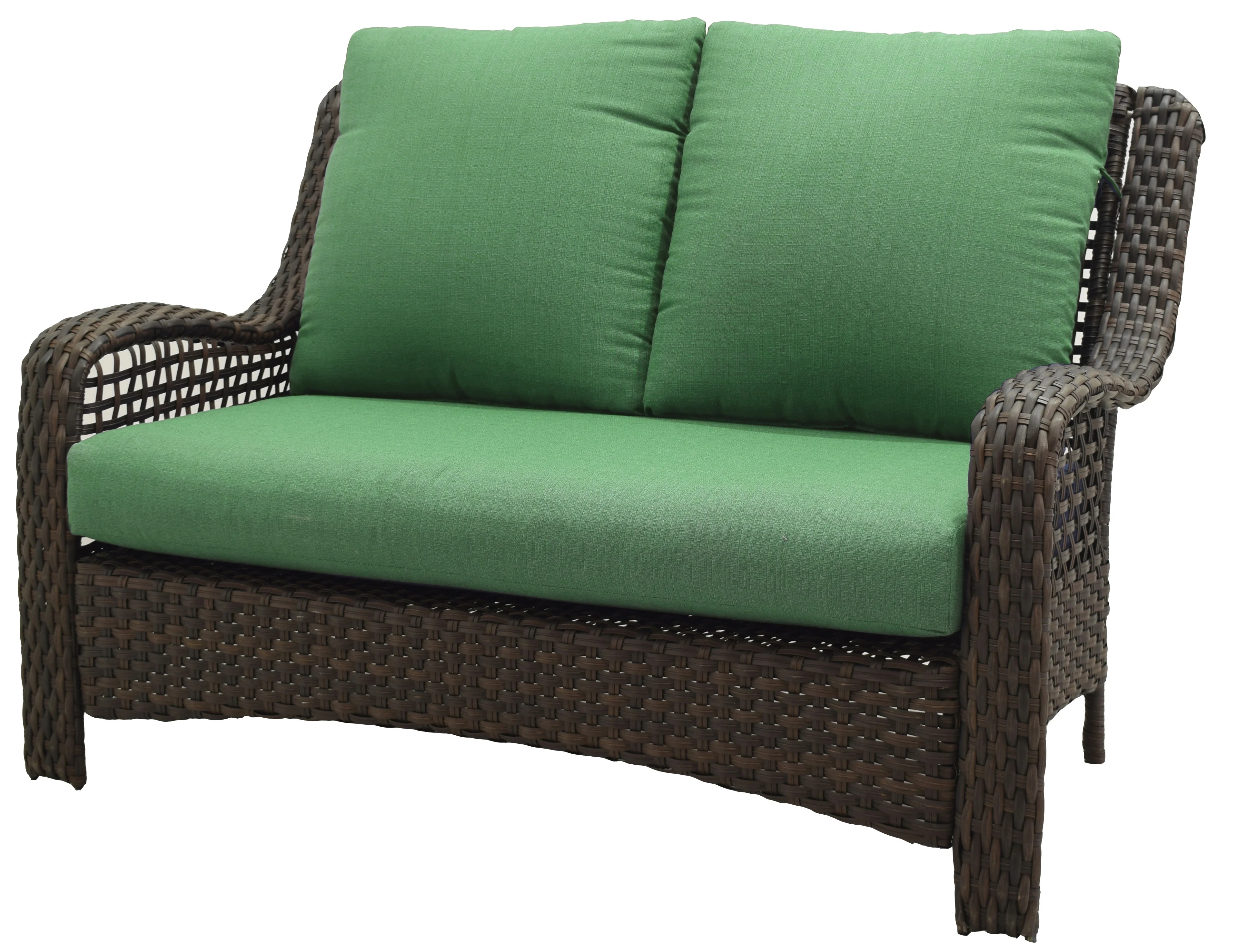 Better Homes & Gardens Ravenbrooke 4-Piece Outdoor Wicker Swivel Chair Conversation Set, Green - UZIS Sports