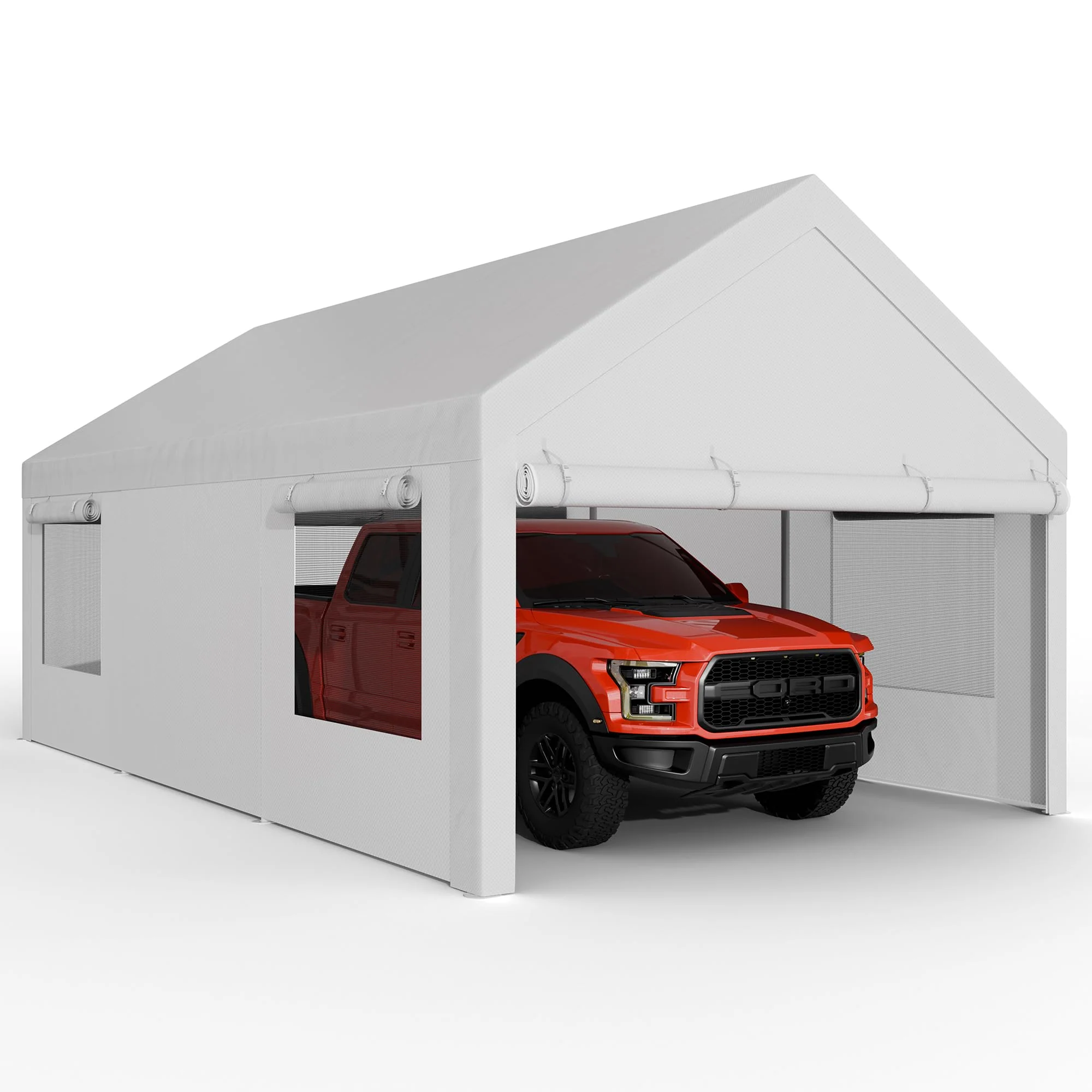 JYQAQA 12x20 FT Heavy Duty Carport Canopy - UZIS Sports